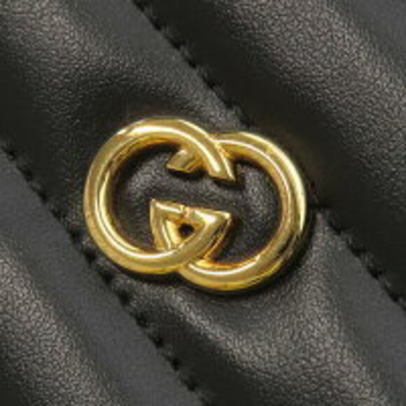 Gucci Interlocking GG Heart Shoulder Bag Black Leather - Picture 8 of 8